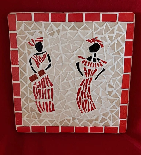 Corinne Farsat : atelier mosaïque à Guéret dans la Creuse (23)