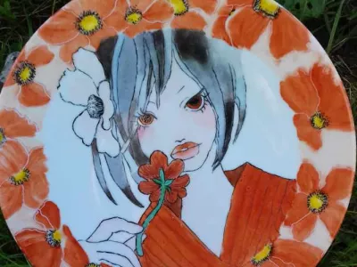 Corinne Farsat : peinture sur porcelaine à Guéret dans la Creuse (23)